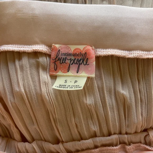 Free People Pink Gauzy Sheer Maxi Skirt with Elastic Waist S - Picture 10 of 10